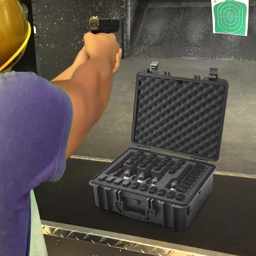 VEVOR Pistolenkoffer _ Abschließbar für 5 Kurzwaffen (7).webp
