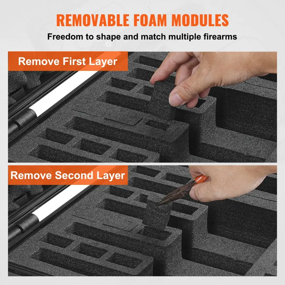 VEVOR Pistolenkoffer _ Abschließbar für 5 Kurzwaffen (4).webp