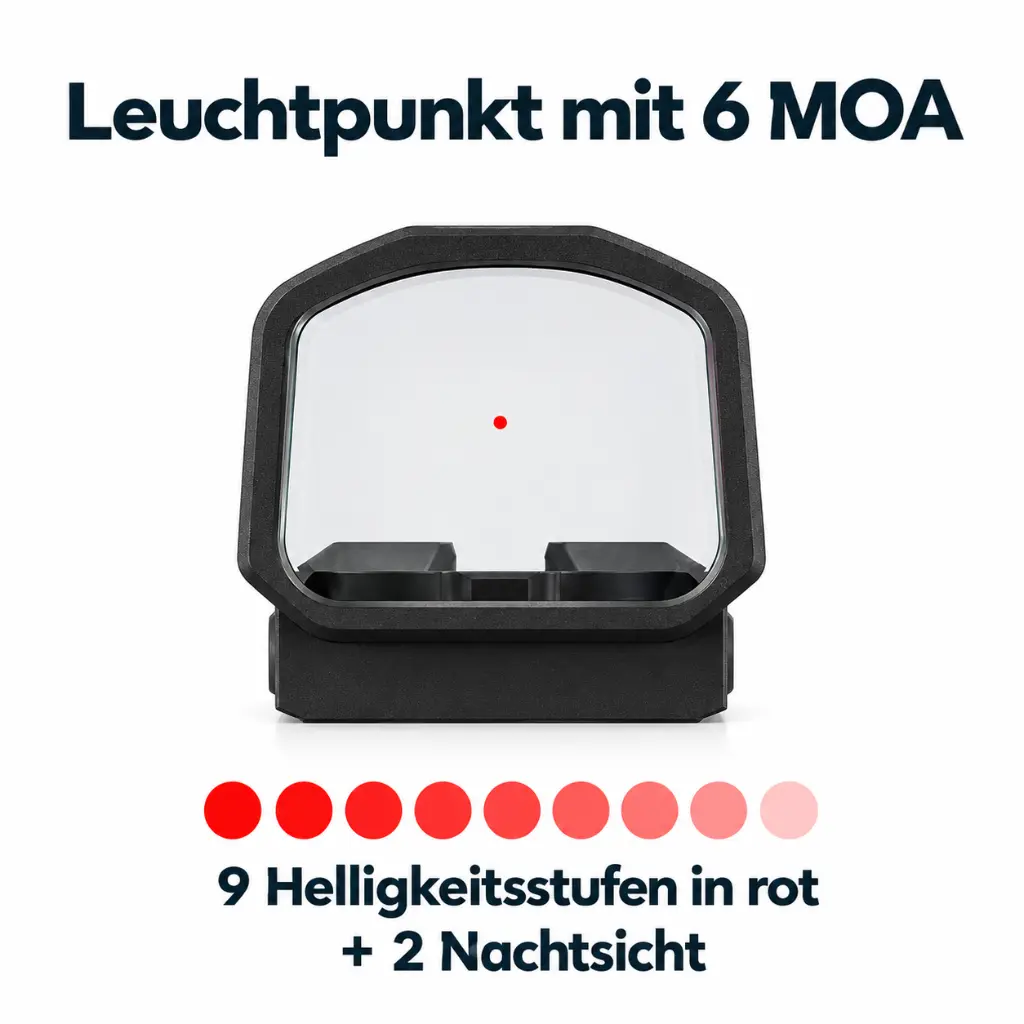 Reflexvisier mit roten Helligkeitsstufen.webp