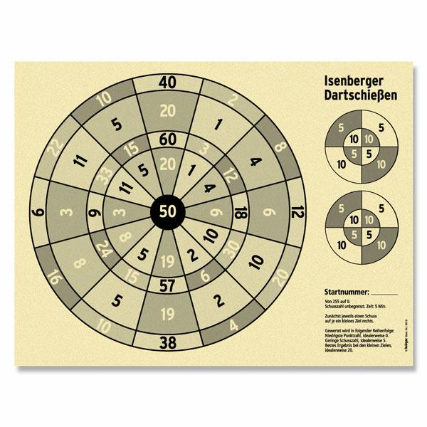 Glücksscheibe "Isenberger Dartschießen" 25/50/100 m