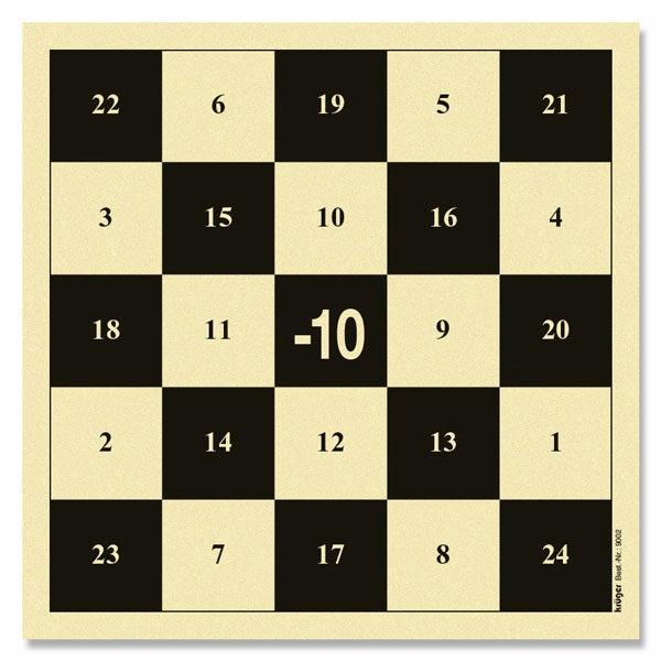 Glücksscheibe Schachbrett 10 m für Luftpistole