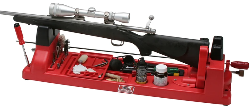 MTM Case Guard Single Action Clamp Down Gun Vise  Red  Plastic
