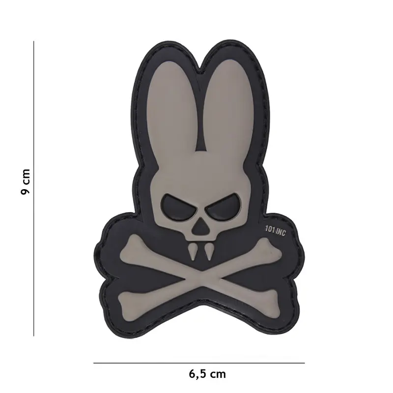 VAN OS -  Patch | PVC Skull bunny grau