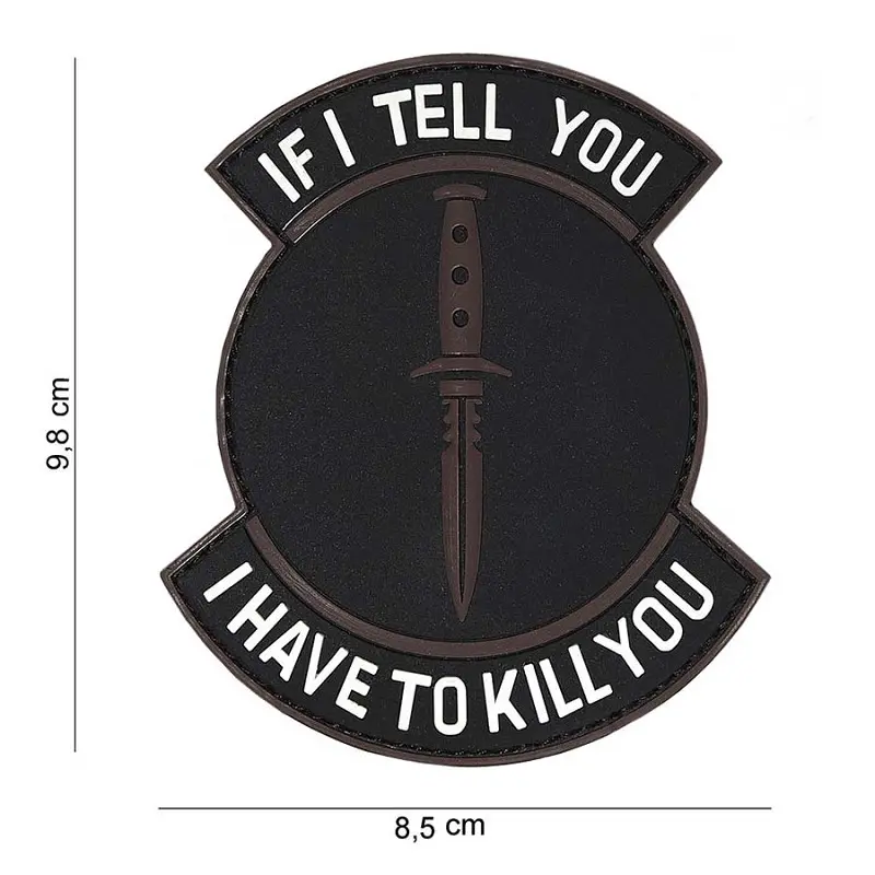VAN OS -  Patch | PVC If I tell you schwarz/braun