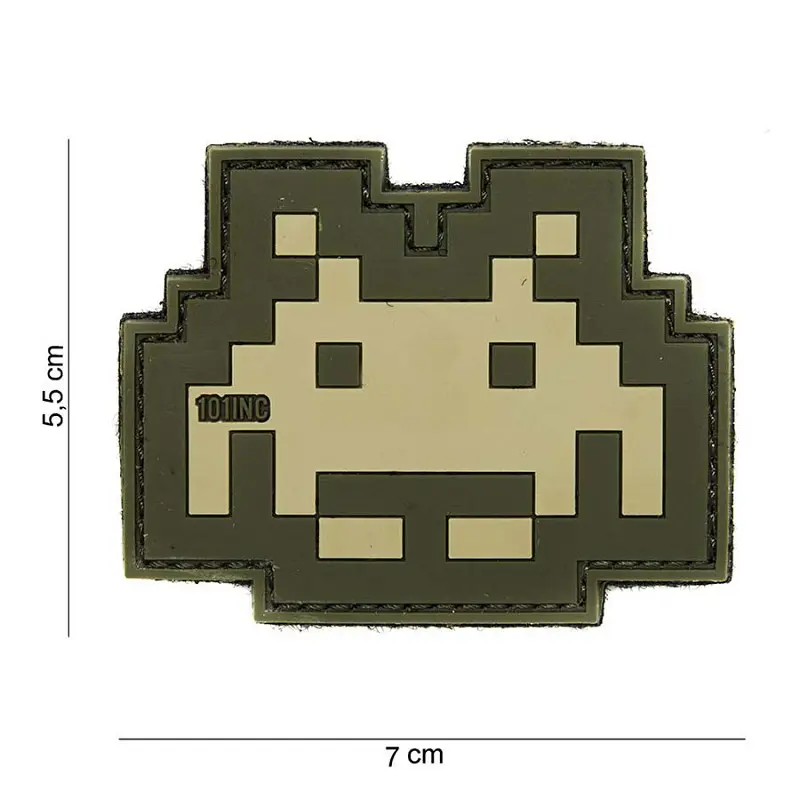 VAN OS -  Patch | PVC Space invader sand/grün
