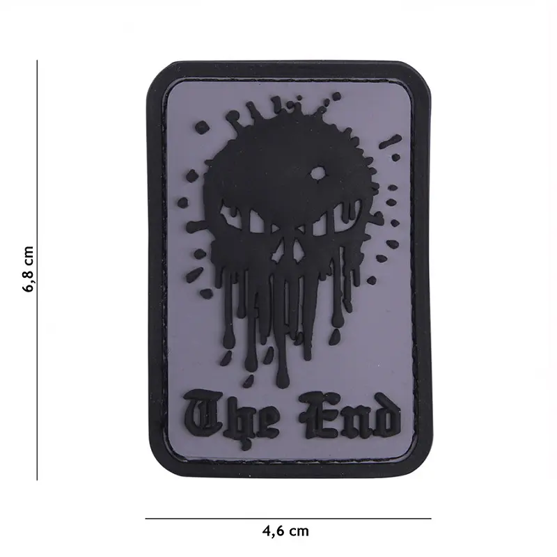 VAN OS - 3D Patch | PVC Skull The End grau