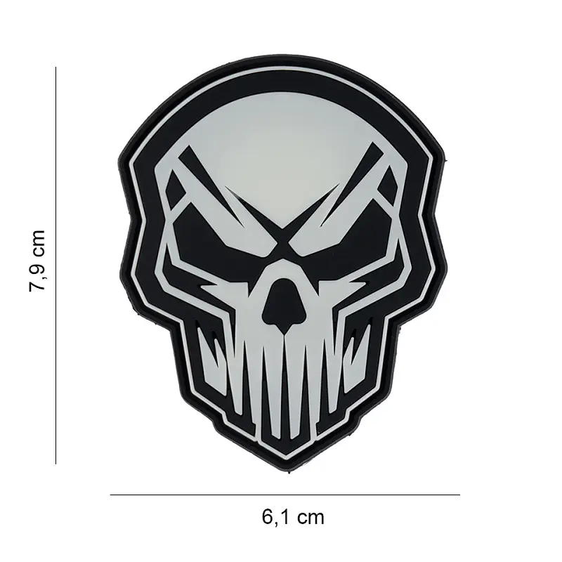 VAN OS - 3D Patch | PVC Angry skull glow in the dark