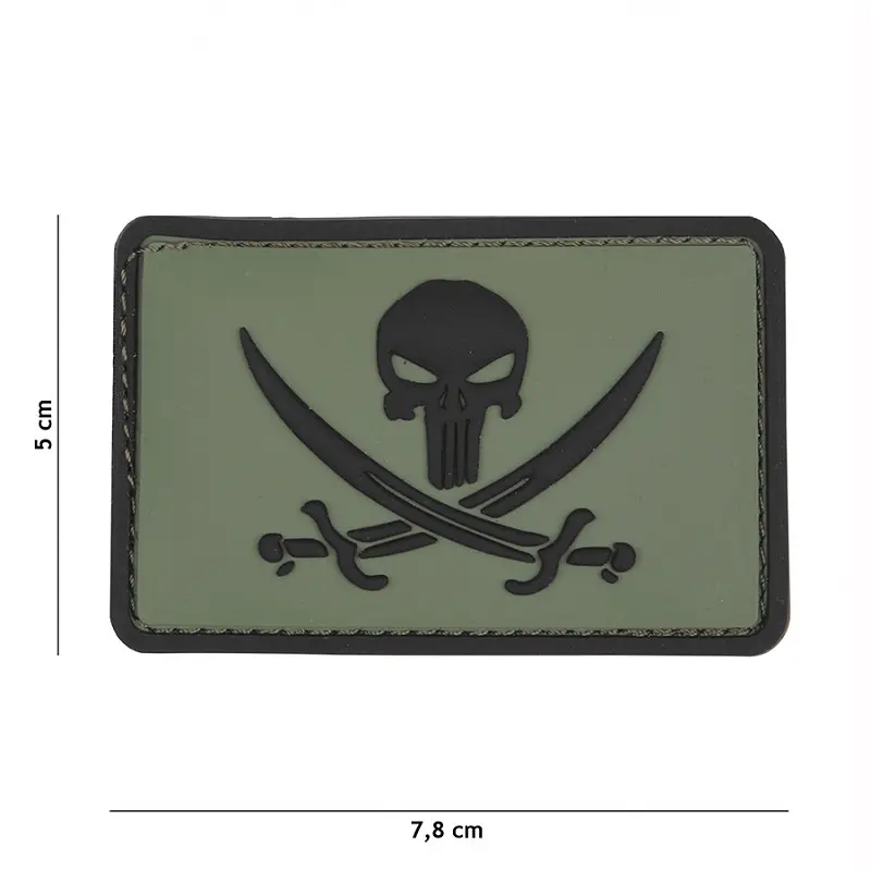 VAN OS - 3D Patch | PVC Punisher pirate grün