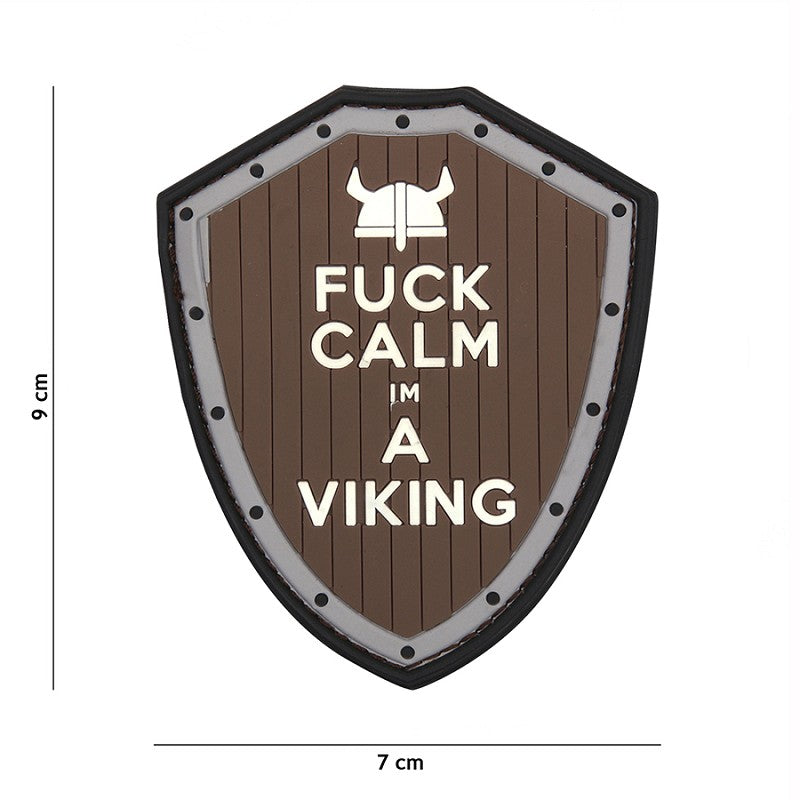 VAN OS - 3D Patch | Fuck Calm - braun/grau