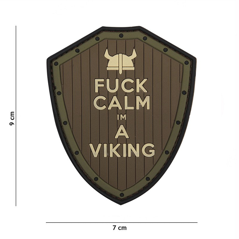 VAN OS - 3D Patch | Fuck Calm braun/grün