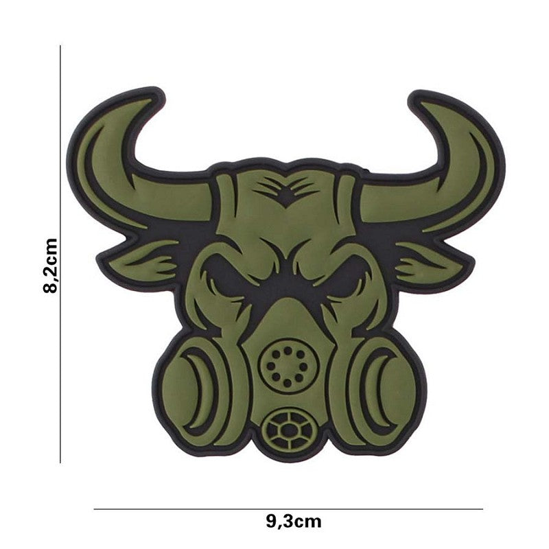 VAN OS - 3D Patch | Gassmask bull grün