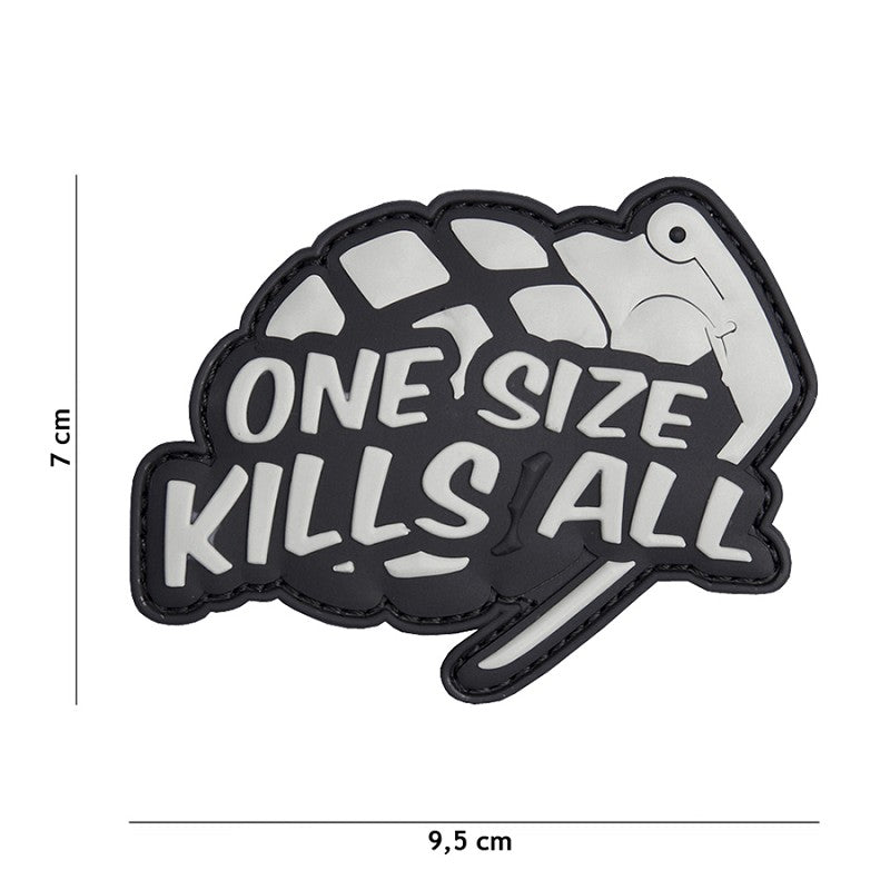 VAN OS - 3D Patch | One size kills all grau