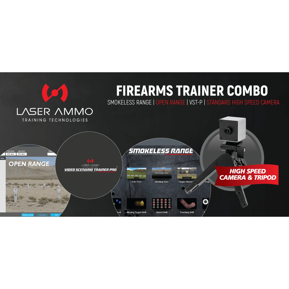 LASER AMMO Firearms Trainer - Smokeless Range® Simulator Kombipaket mit Standardkamera
