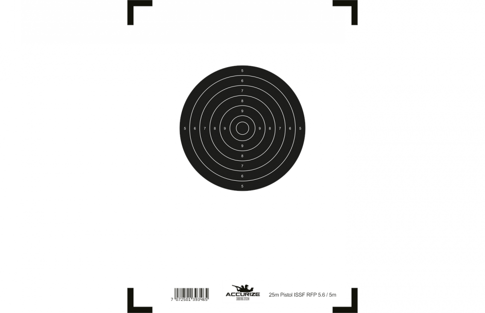 ACCURIZE ZIELSCHEIBE - PISTOLE 25M ISSF RFP 5.6 / 5M