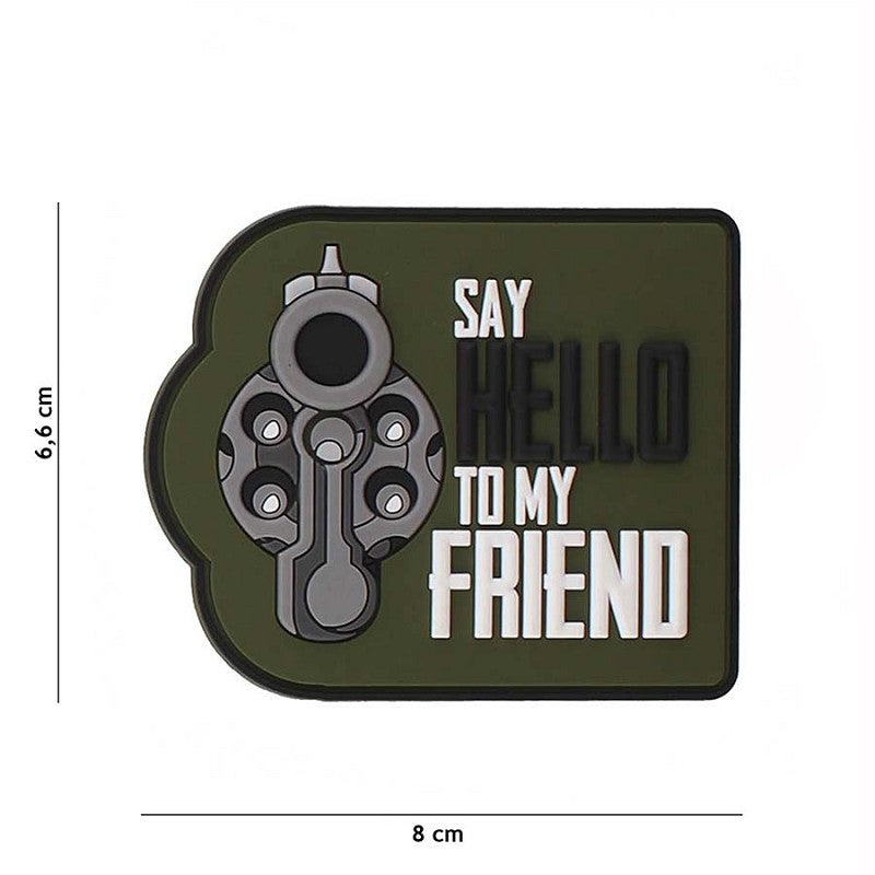 VAN OS - 3D Patch | Say hello to my friend grün