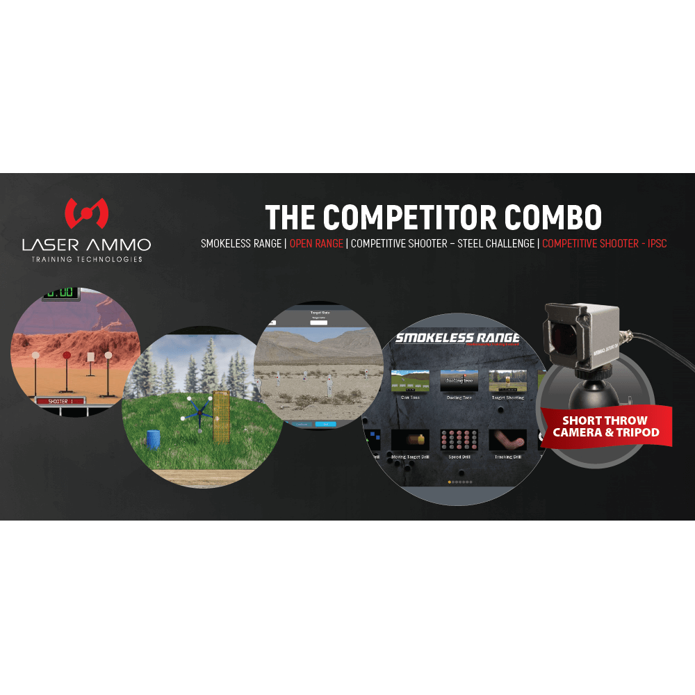 LASER AMMO The Competitor Combo - Smokeless Range® Simulator-Kombipaket mit Kurzstreckenkamera