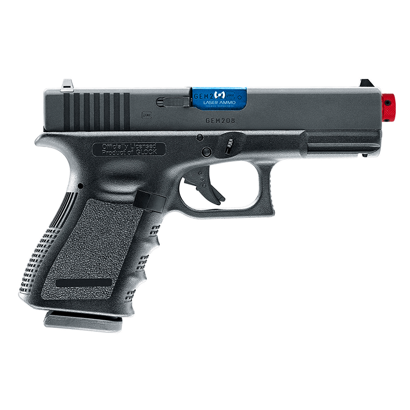 LASER AMMO Trainingspistole mit Blowback | Umarex G19 | GreenGas | roter Laser