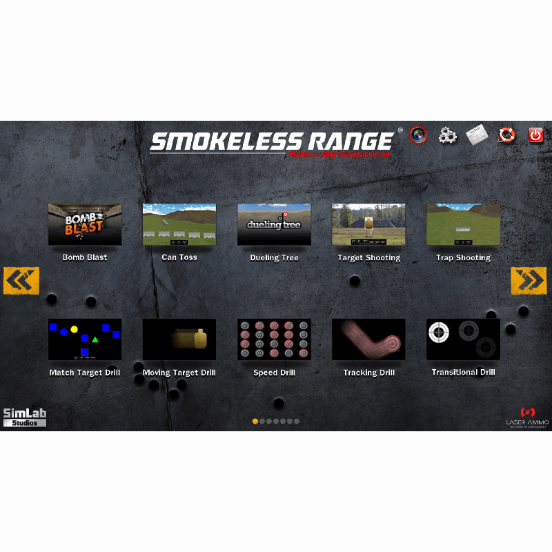 Smokeless Range® 2.0 Heimsimulator mit Kurzstreckenkamera