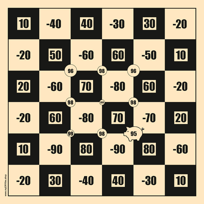 myDRYfire Glücksscheibe Schachbrett 25/50/100 m