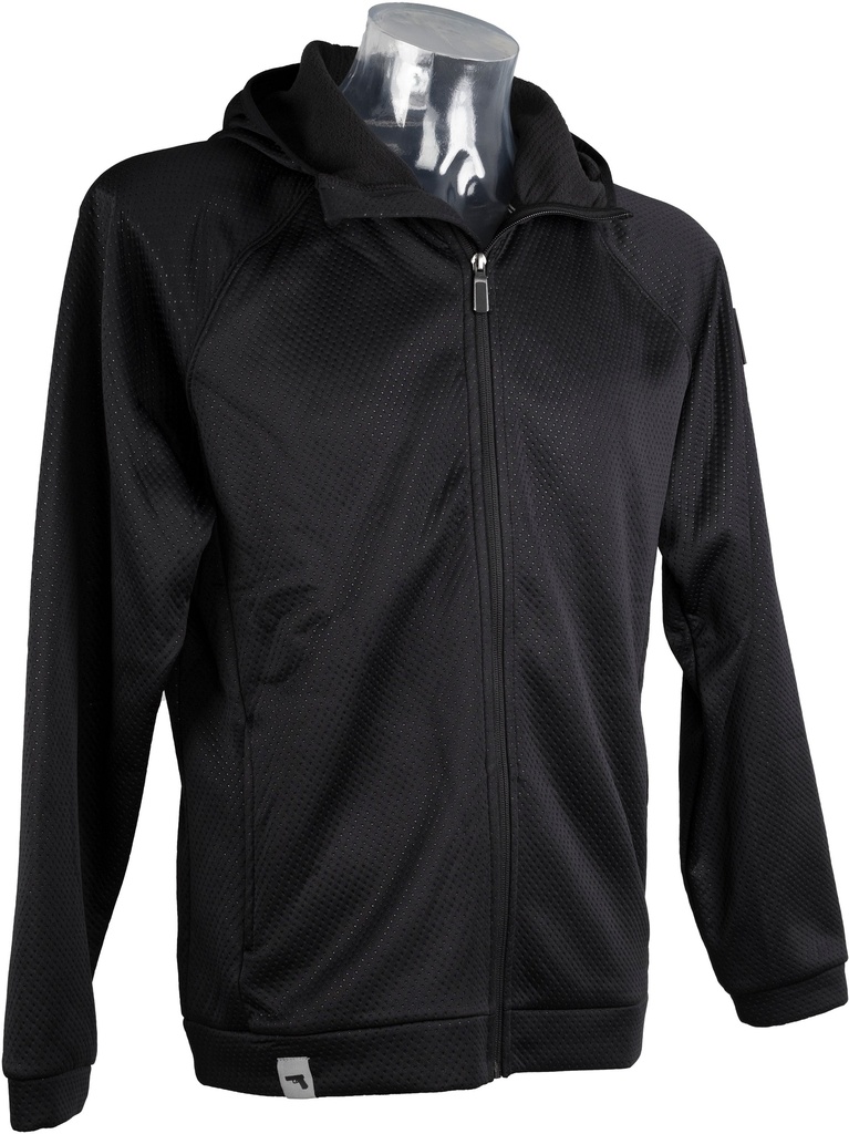 Light Softshell-Sweatjacke mit Kapuze | GLOCK Perfection | schwarz/strukturiert