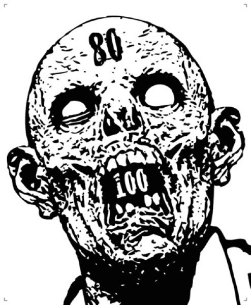 Schusspflaster Zombie Head