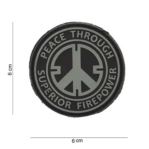 [12036] VAN OS - 3D Patch | PVC Peace through superior fire power