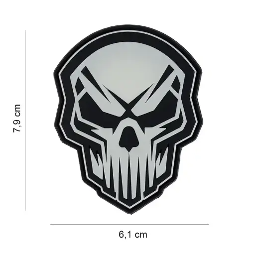[9062] VAN OS - 3D Patch | PVC Angry skull glow in the dark