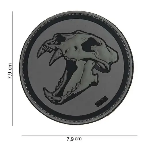 [14027] VAN OS - 3D Patch | PVC Sabertooth tiger grau