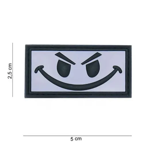 [11170] VAN OS - 3D Patch | PVC Evil smiley weiß