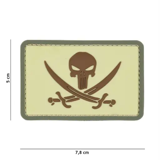 [9046] VAN OS - 3D Patch | PVC Punisher pirate coyote