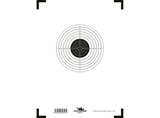 [FTPIS/9.65] ACCURIZE ZIELSCHEIBE - PISTOLE 25M ISSF 9.65 / 5M