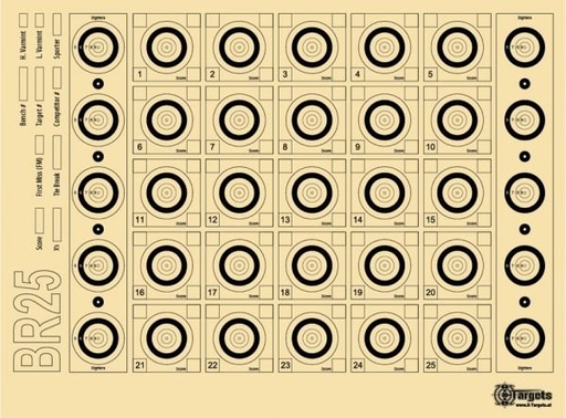 [5134-10] Benchrest-Scheibe BR 25