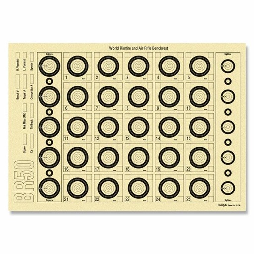 [5136-5] Benchrest-Scheibe BR 50