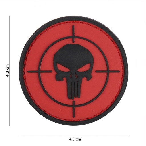 [12076] VAN OS - 3D Patch | Punisher Visier Rot