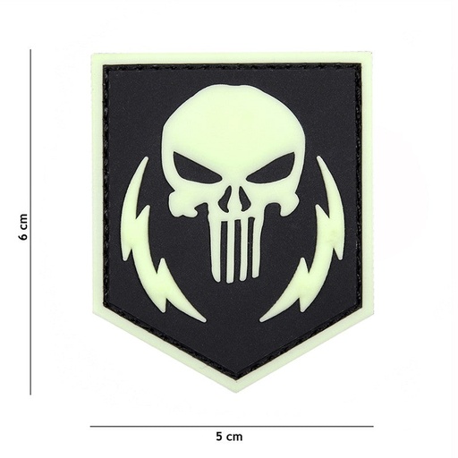 [19085] VAN OS - 3D  & Glow in the Dark Patch | Punisher thunder strokes