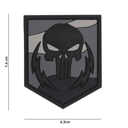 [12069] VAN OS - 3D Patch |  Punisher thunder strokes - night