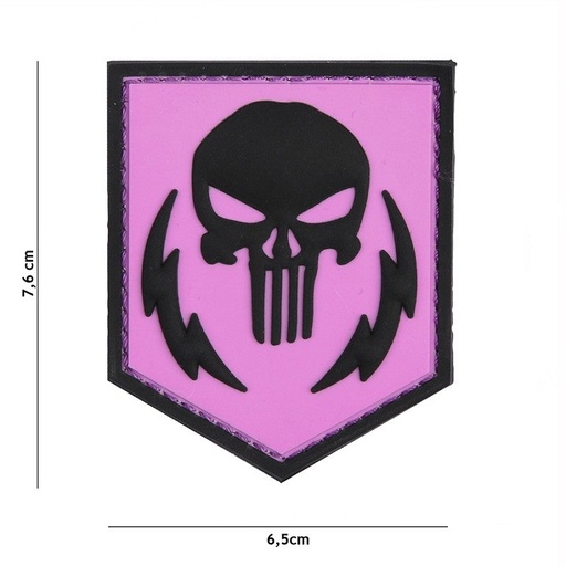 [9022] VAN OS - 3D Patch |  Punisher thunder strokes - rosa