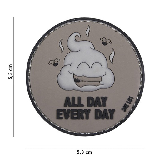 [17073] VAN OS - 3D Patch | All Day Every Day - grau