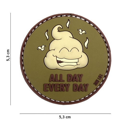 [17074] VAN OS - 3D Patch | All Day Every Day - grün/braun