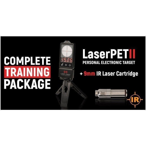 [LA-PETII-9MC-IR] LASER AMMO LaserPET II + SureStrike™ 9mm (9x19) Patrone - IR-Laser
