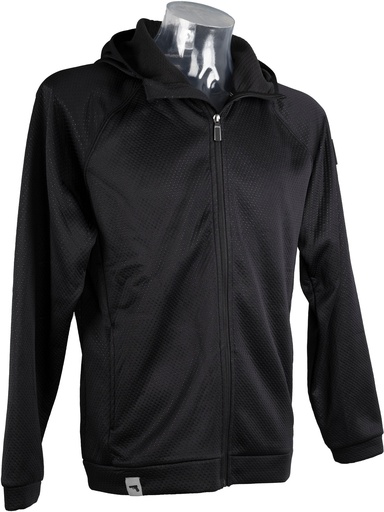 ['31649] Light Softshell-Sweatjacke mit Kapuze | GLOCK Perfection | schwarz/strukturiert