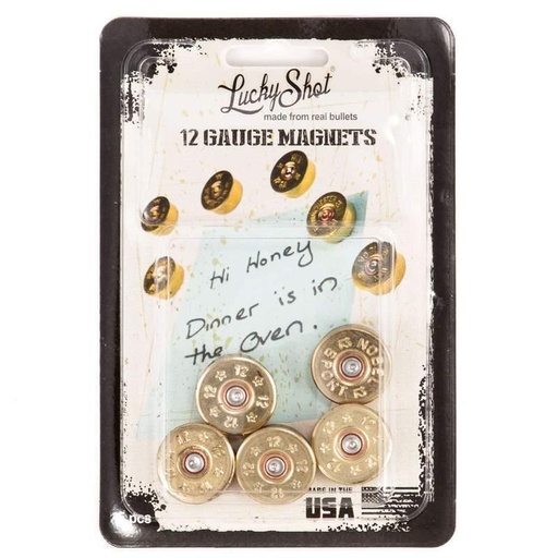 [LSM5-12b] Lucky Shot - Magnete Kaliber 12 Schrotpatronen - 5er-Pack