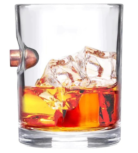 [LSBWG-45] Lucky Shot - Whiskyglas mit .45 Geschoss