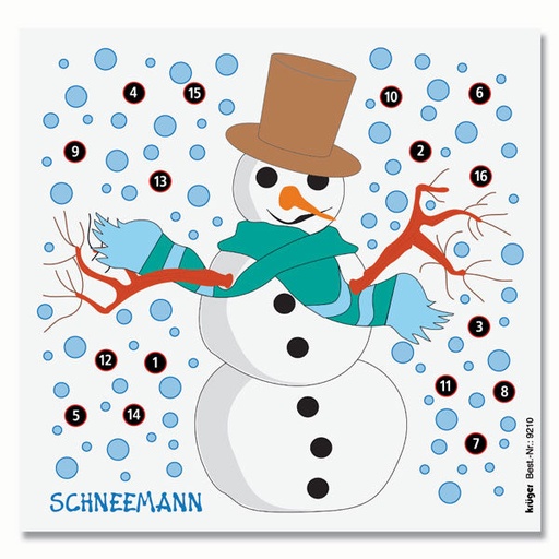[9210-5] Glücksscheibe Schneemann
