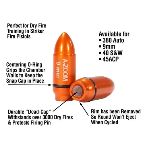 [17102] A-ZOOM StrikerCaps 9mm | 2 Stück