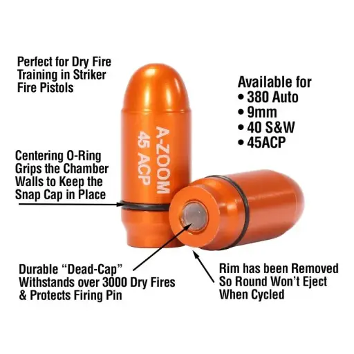 [17104] A-ZOOM StrikerCaps 45 ACP| 2 Stück