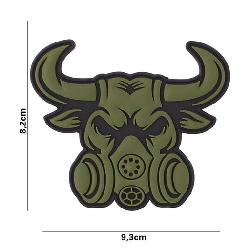 [3129] VAN OS - 3D Patch | Gassmask bull grün