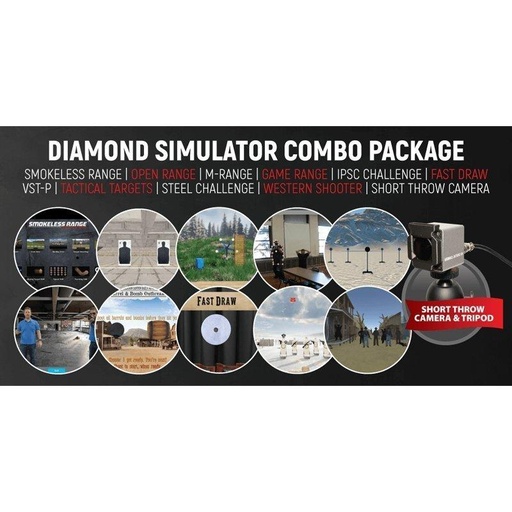 [DSCP002-ST] Diamond Smokeless Range® Simulator-Kombipaket mit Kurzstreckenkamera