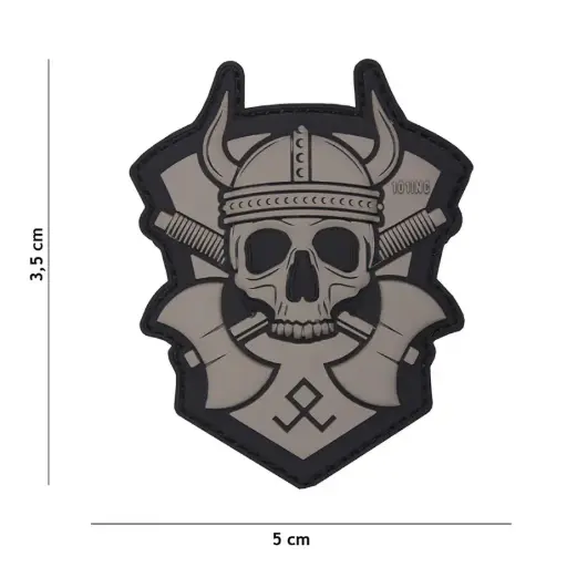 [16052] VAN OS -  Patch | Viking with hatchet grau