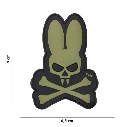 [17053] VAN OS -  Patch | PVC Skull bunny grün